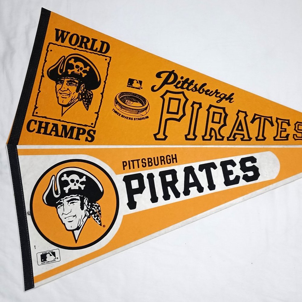 Pittsburgh Pirates Vintage Pennant Lot Of 2